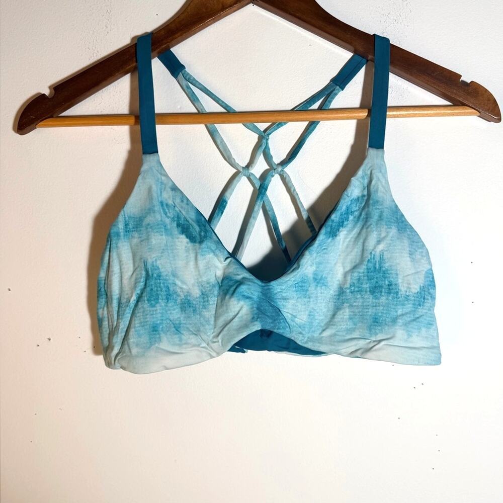 Light Blue Tie-Dye Strappy Bralette - Women Intimates